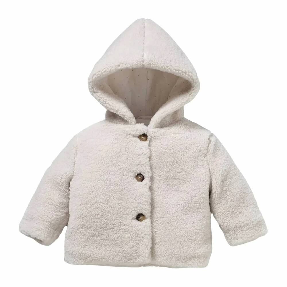 NEW CYRILLUS girls faux fur warm coat in beige